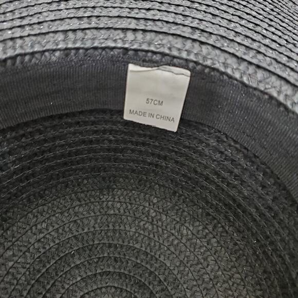 Floppy Brim Hat with Flower Decor and String Bow - Picture 4 of 6